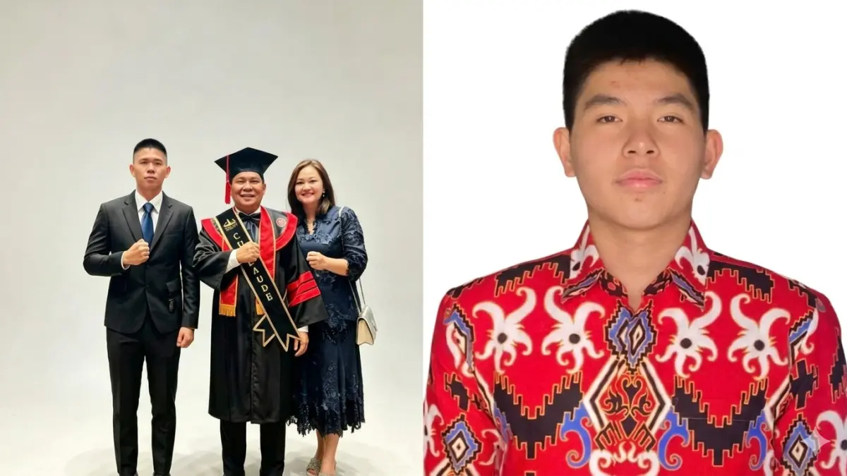 Johanes Adhyaksa Pesik Langie bersama ayah Irjen Pol Roycke Langie dan ibunda Ny Joan Langie Koloay