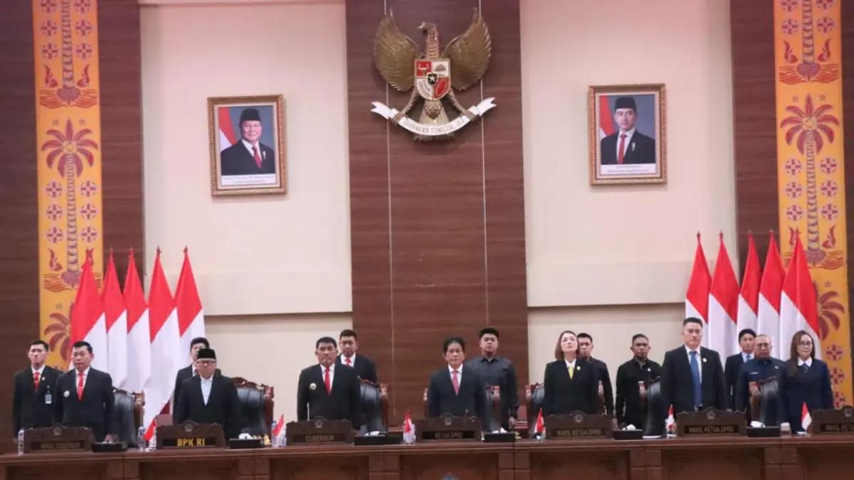 Suasana rapat paripurna DPRD Sulut.