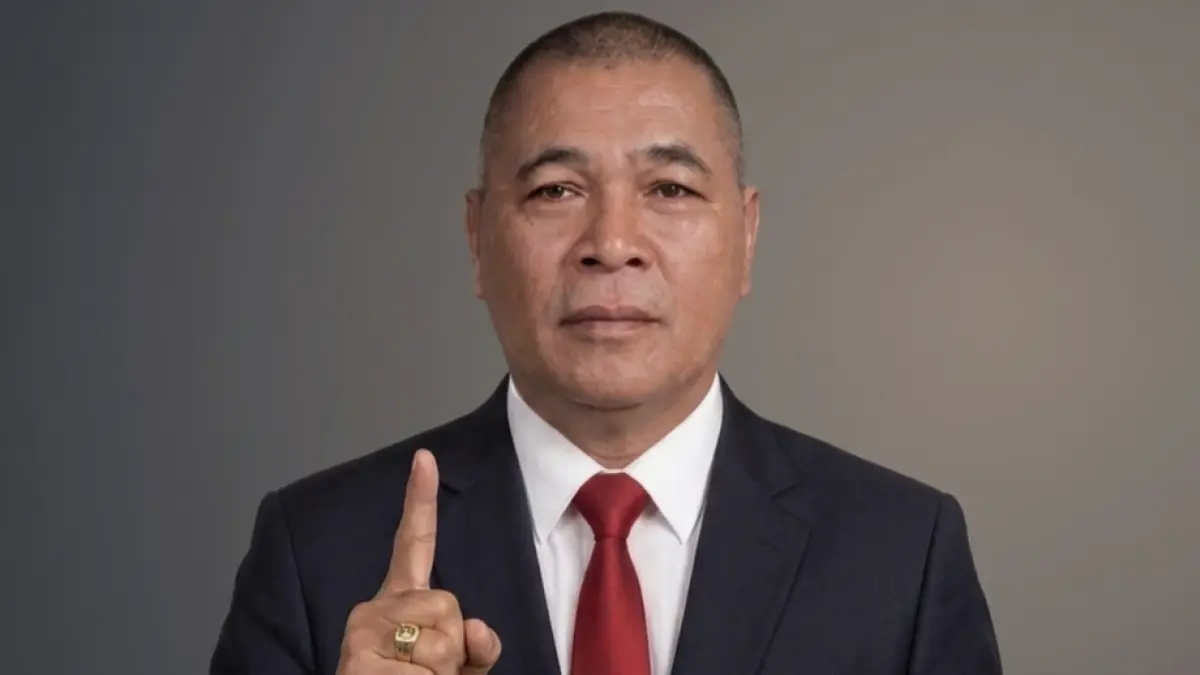 Salah satu calon Hukum Tua Desa Wasian, Kecamatan Kakas Barat, nomor urut 1, Marthin David Solambela. 
