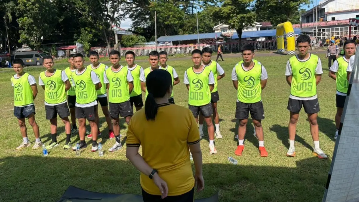 Jalanannya tes kesamaptaan jasmani penerimaan Bintara tahun 2026 di Polda Sulut