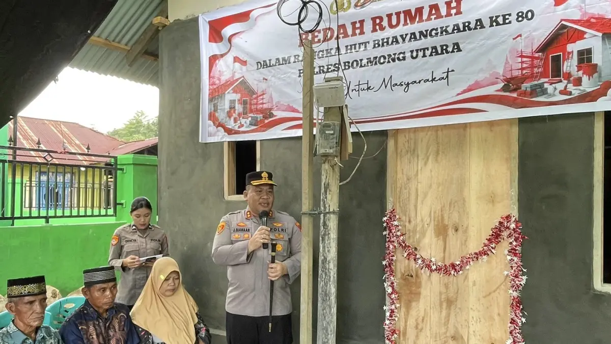 Program diresmikan langsung Kapolres Bolmong Utara, AKBP Juleigtin Siahaan, S.I.K., M.I.K., di Desa Paku Selatan, Kecamatan Bolangitang Barat, Rabu (17/6/2026).
