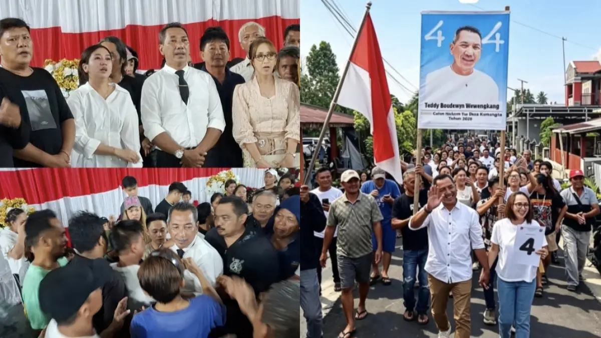 TERPILIH: Hukum Tua Desa Kamangta terpilih Teddy Wewengkang, usai perhitungan suara Pilhut.