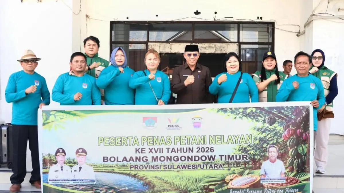 Pemkab Boltim melepas kontingen ke PENAS XVII di Gorontalo untuk mempromosikan potensi daerah dan meningkatkan daya saing petani-nelayan.