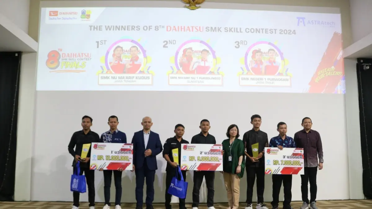 Para Juara Daihatsu National SMK Skill Contest ke-8 Tahun 2024 yang Lalu; Juara 1 SMK NU Ma