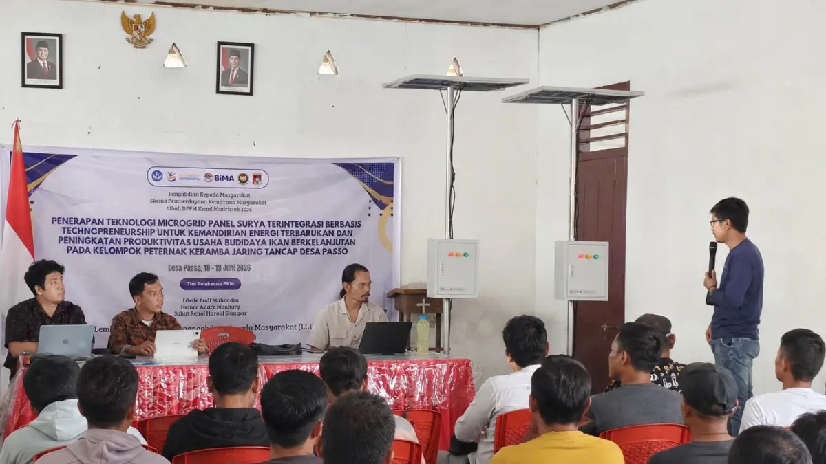 Tim Dosen UNIMA Kembangkan Sistem Microgrid Panel Surya untuk Kemandrian Energi dan Peningkatkan Produktivitas Peternak Ikan di Danau Tondano.