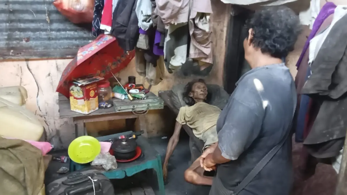 Nampak kondisi seorang lansia yang ditemukan sudah meninggal dunia.(Dok Istimewa)
