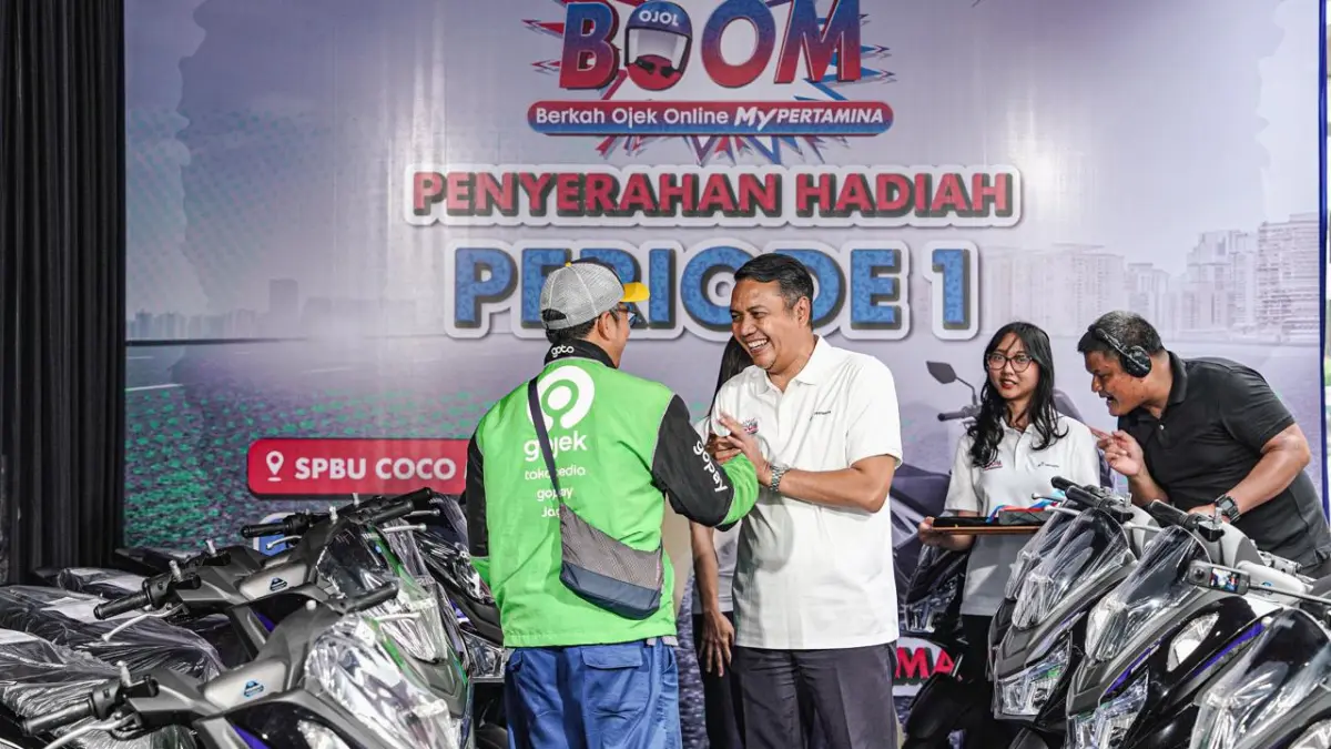  Pertamina Serahkan 25 Yamaha Lexi Lewat Program BOOM MyPertamina