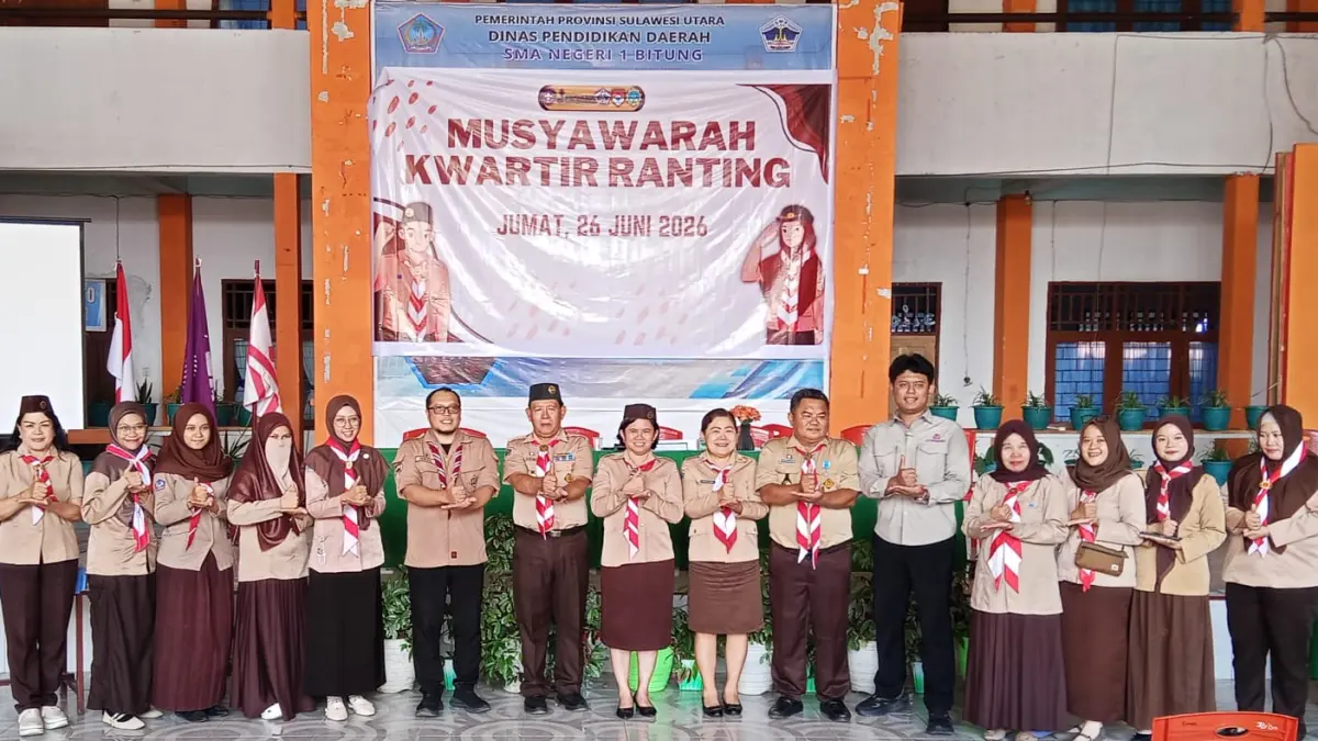 Kekompakan usai pelaksanaan Musran Kecamatan Girian yang berlangsung di Aula SMA Negeri 1 Bitung.(Franky/MP)
