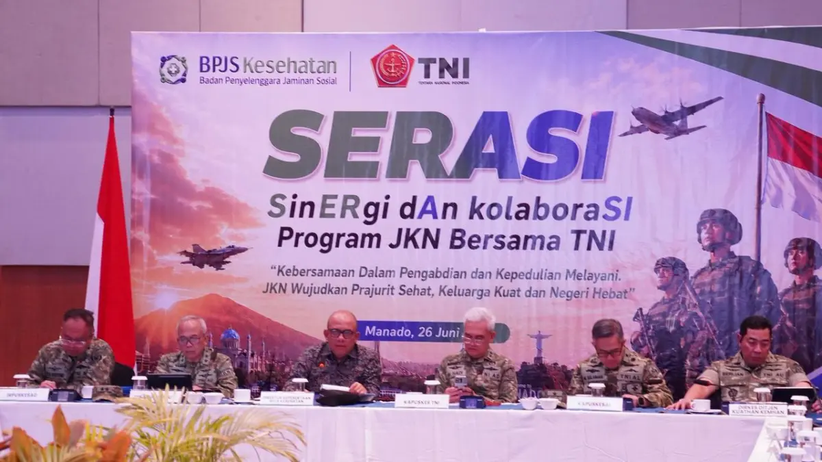 Semua pimpinan instansi terkait di sela pelaksanaan ainergi dan lolaborasi (SERASI) Program JKN.