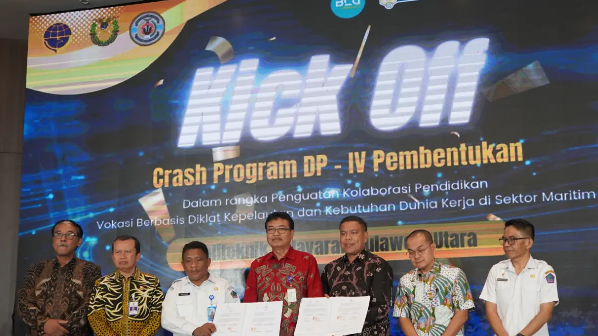 Penandatanganan MoU Pusat Pengembangan Sumber Daya Manusia Perhubungan Laut dengan Dinas Pendidikan Provinsi Sulawesi Utara dan Gorontalo.