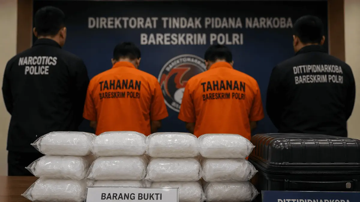 Barang bukti narkotika jenis sabu yang diamankan Bareskrim Polri dalam pengungkapan kasus penyelundupan jaringan Riau–NTB. (Ilustrasi)