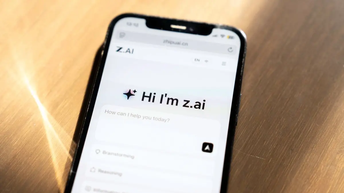 Layanan kecerdasan buatan Z.ai buatan Zhipu, perusahaan teknologi asal China yang mengembangkan model GLM-5.2. (doc: BLOOMBERG)