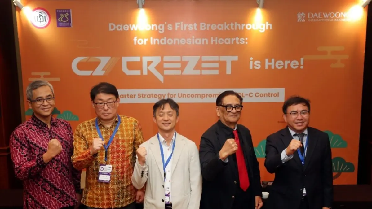 Daewoong Pharmaceutical Indonesia menyoroti pentingnya pengelolaan LDL-C pada pasien diabetes tipe 2 di PIT PERKENI 2026, menyusul hanya 4,9% pasien berisiko kardiovaskular tinggi yang mencapai target kolesterol.