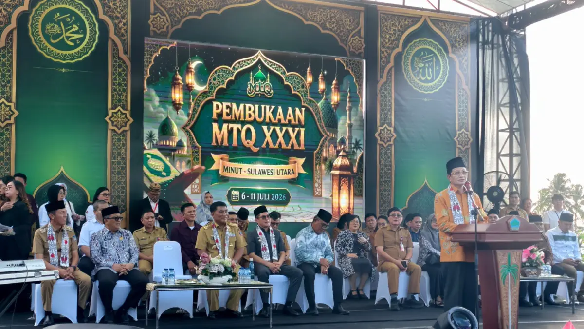 Dibuka-Menteri Agama Republik Indonesia, Nasaruddin Umar Saat membuka secara langsung pelaksanaan Musabaqah Tilawatil Qur