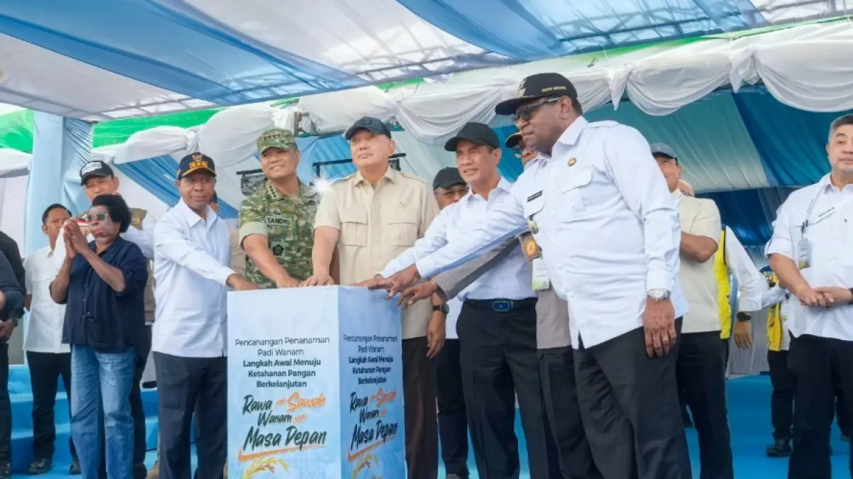Pemerintah telah membangun lebih dari 100 ribu hektare kawasan pertanian di Merauke yang seluruh manfaatnya diperuntukkan bagi masyarakat. 