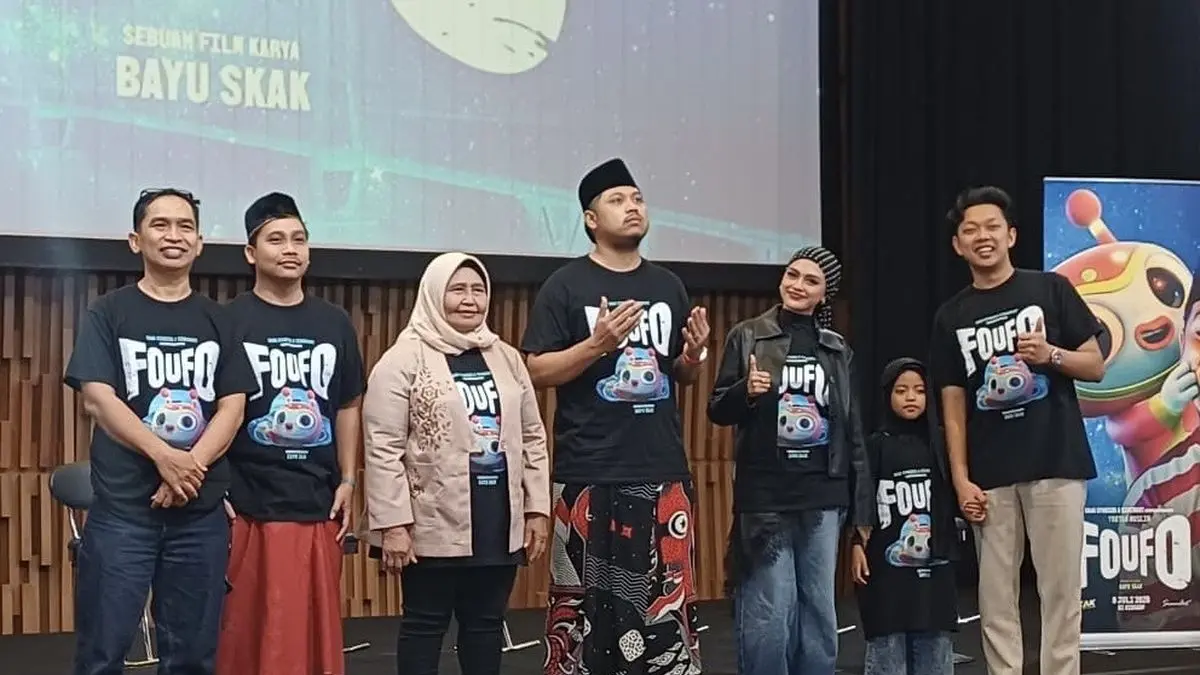Sutradara Bayu Skak dalam sesi press screening film Foufo menjelang penayangan perdana.