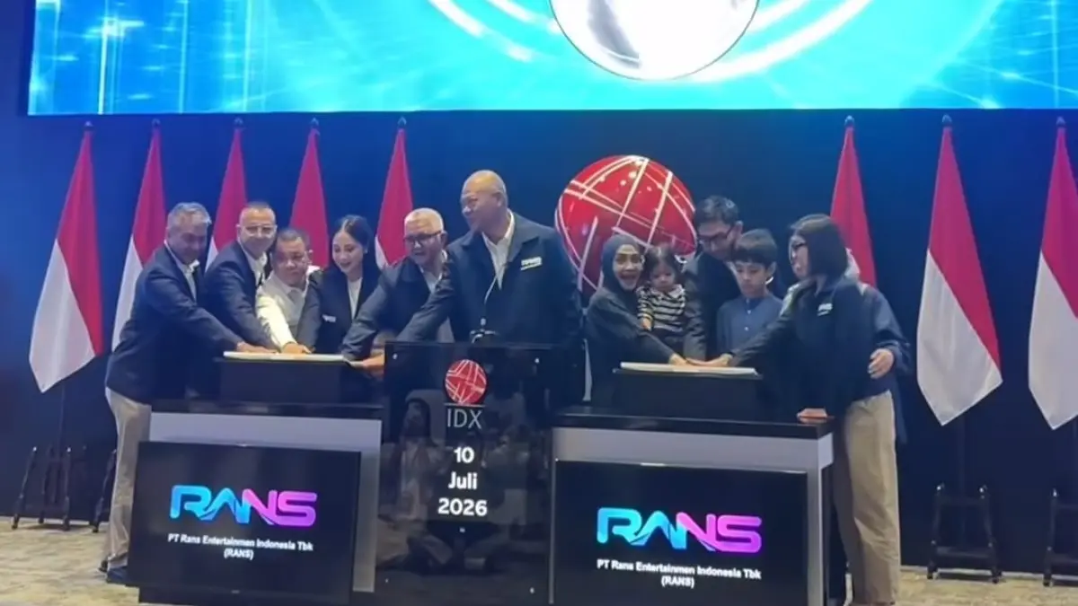 PT RANS Entertainment Tbk Resmi melantai di Bursa Efek Indonesia, Jumat (10/7/2026)