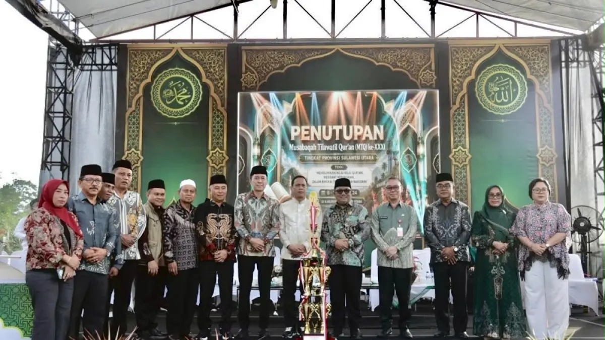 Wabup Boltim Argo Sumaiku menutup rangkaian MTQ Sulut 2026 dengan pesan agar peserta menjadikan Al-Qur’an sebagai pedoman hidup.