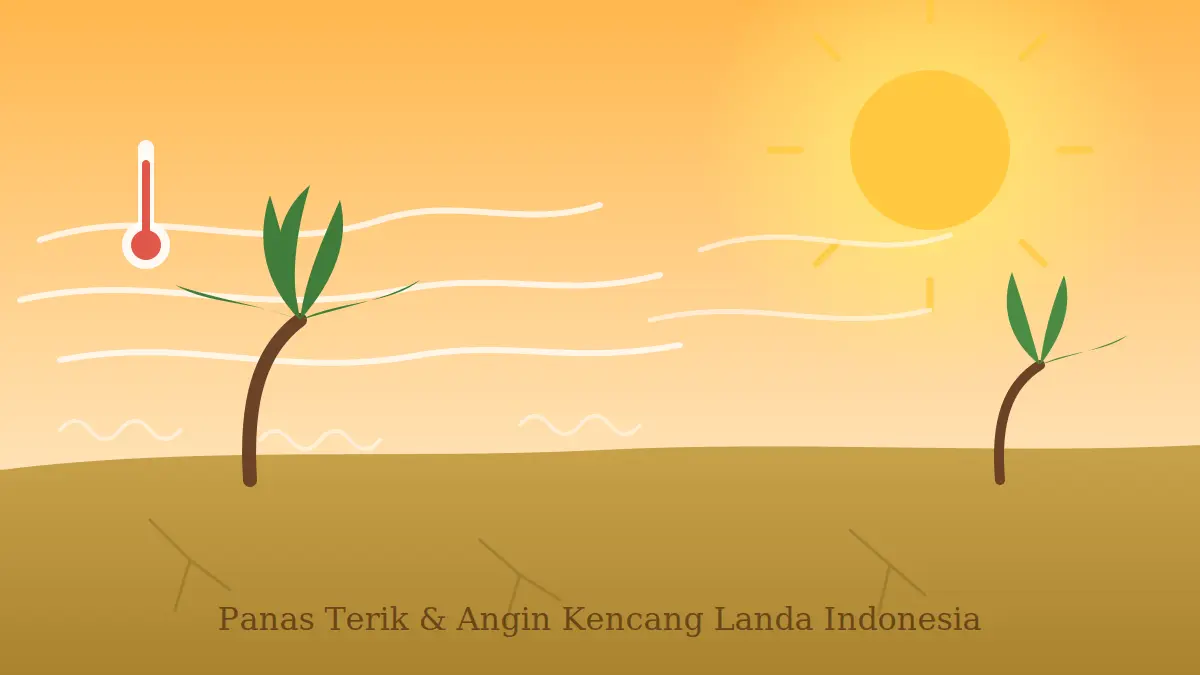 Ilustrasi cuaca panas terik disertai angin kencang yang melanda sejumlah wilayah Indonesia beberapa hari terakhir. (Ilustrasi)
