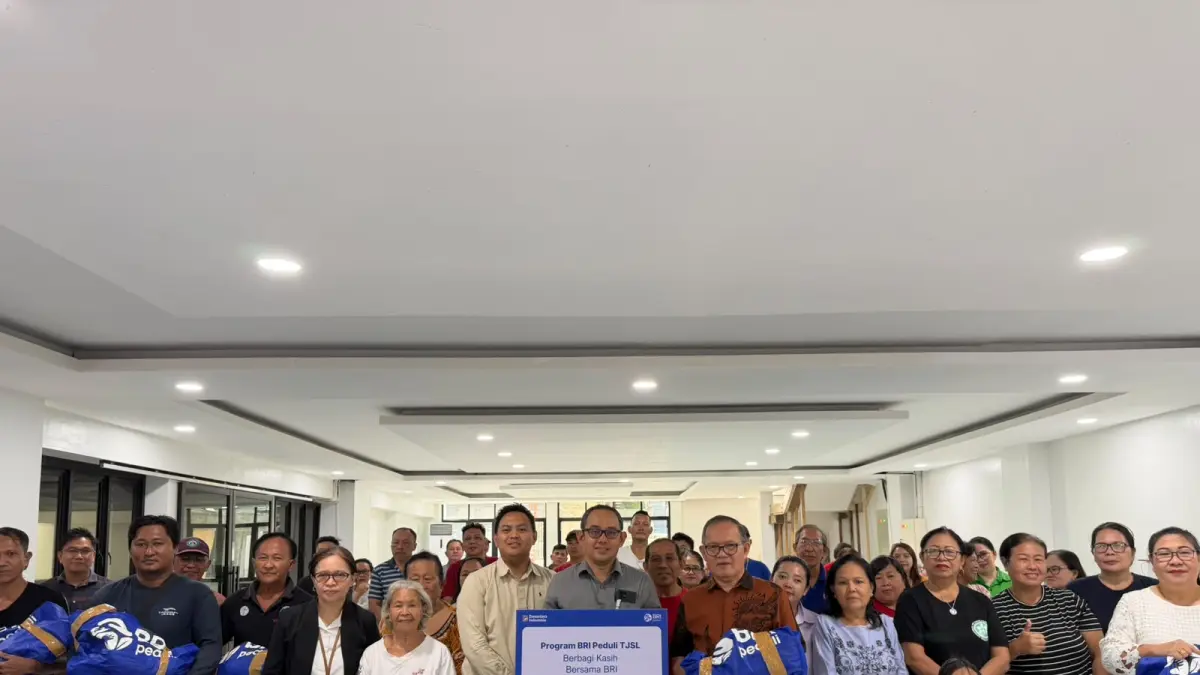 BRI RO Manado Salurkan 750 Paket Sembako Lewat Program BRI Peduli.