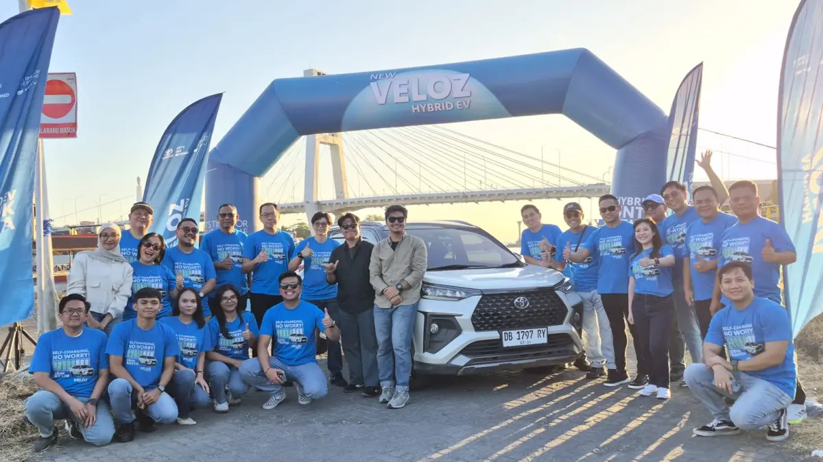 MANTAP: Veloz Hybrid EV Lintas Nusa 2.0: Jelajah Sulawesi resmi mencapai garis finish Rabu (15/7).