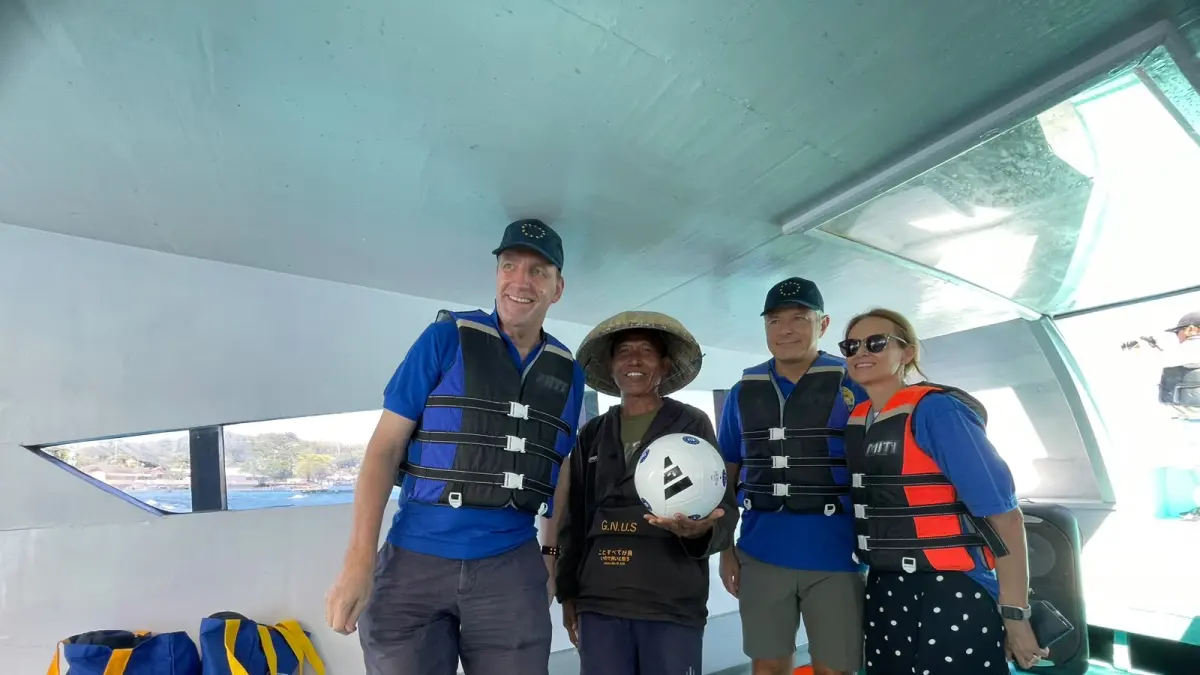 Delegasi Uni Eropa bersama Pemerintah Indonesia meninjau kawasan konservasi laut di Minahasa Utara, Sulawesi Utara 15-17 Juli 2026, sebagai bagian dari penguatan kolaborasi konservasi keanekaragaman hayati laut dan ekonomi biru.