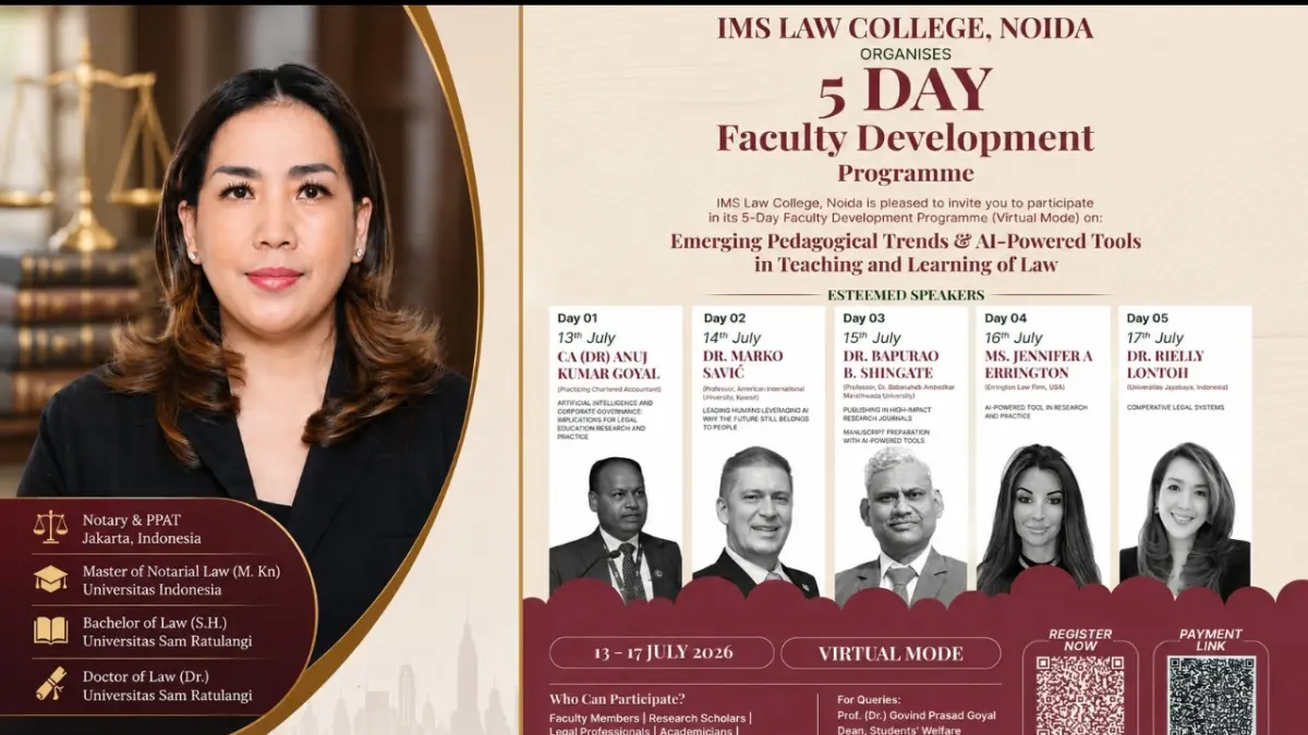 Dr Rielly Lontoh SH MKn Jadi Pembicara Forum Hukum Internasional di India