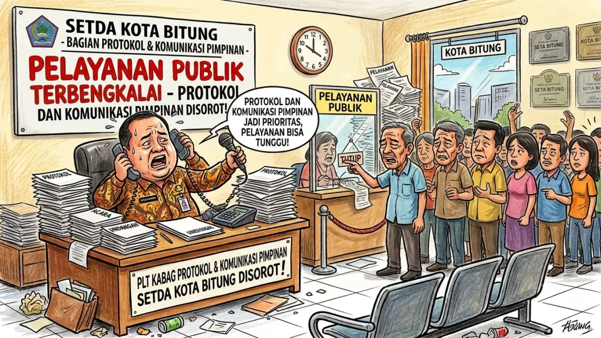 Ilustrasi pelayanan di Kantor Bagian Protokol dan Komunikasi Pimpinan Setda Kota Bitung.(Dok Istimewa)