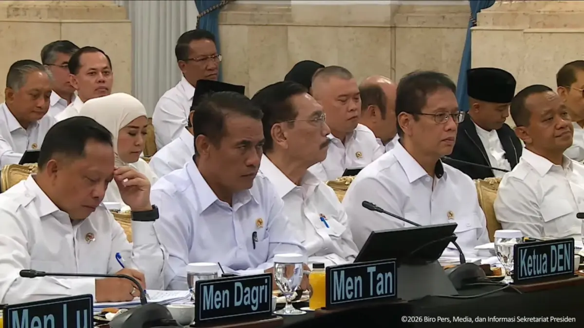 Sidang Kabinet Paripurna di Istana Kepresidenan, Jakarta, Senin (20/7).