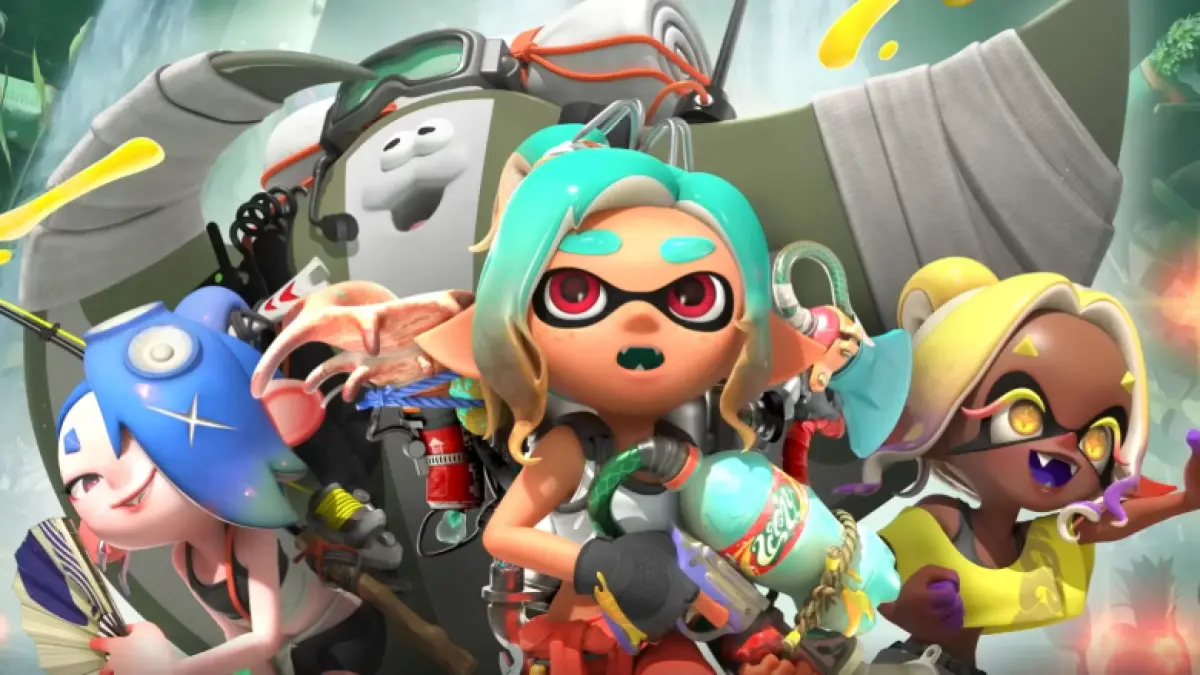 Key art resmi Splatoon Raiders, spin-off Splatoon yang resmi rilis hari ini, 23 Juli 2026, eksklusif untuk Nintendo Switch 2. (Dok. Nintendo)