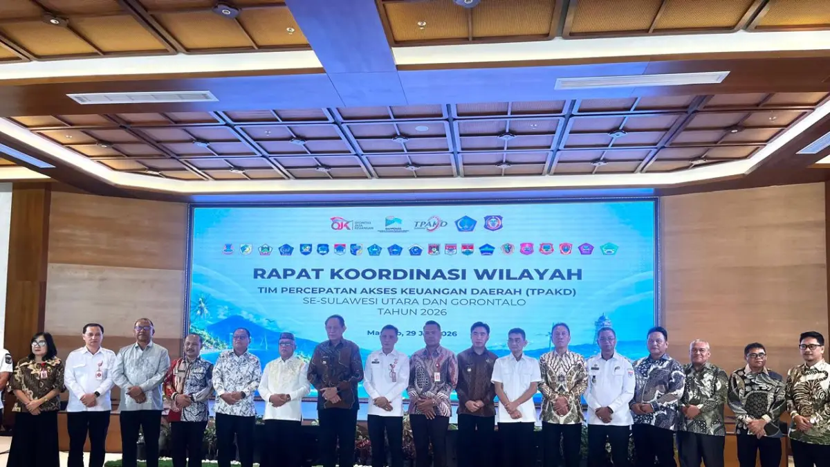 RESMI: Bupati Minsel Franky Donny Wongkar, hadir langsung mengikuti Rapat Koordinasi Wilayah (Rakorwil) TPAKD se-Provinsi Sulawesi Utara dan Gorontalo Tahun 2026 di NDC Hotel dan Resort Manado.