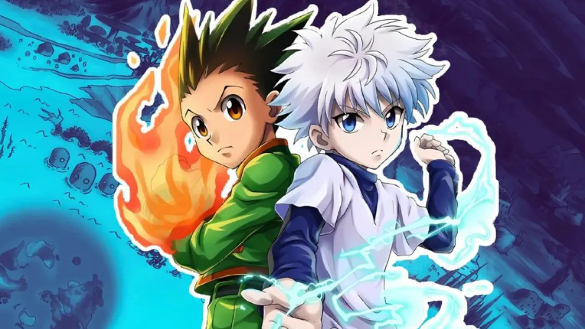 Visual resmi anime Hunter x Hunter. Pengumuman misterius dari kanal YouTube Jump sempat memicu spekulasi mengenai anime baru, namun akhirnya dipastikan sebagai video musik anime (AMV) hasil kolaborasi dengan grup Sakurazaka46