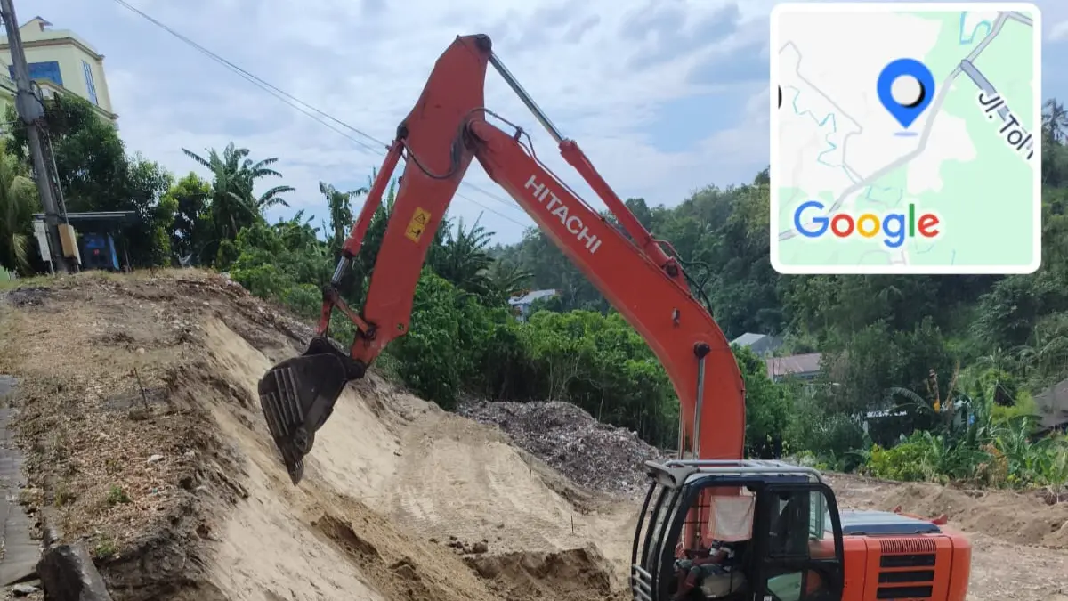 DISOROT: Lokasi pekerjaan yang disorot LSM RAKO.