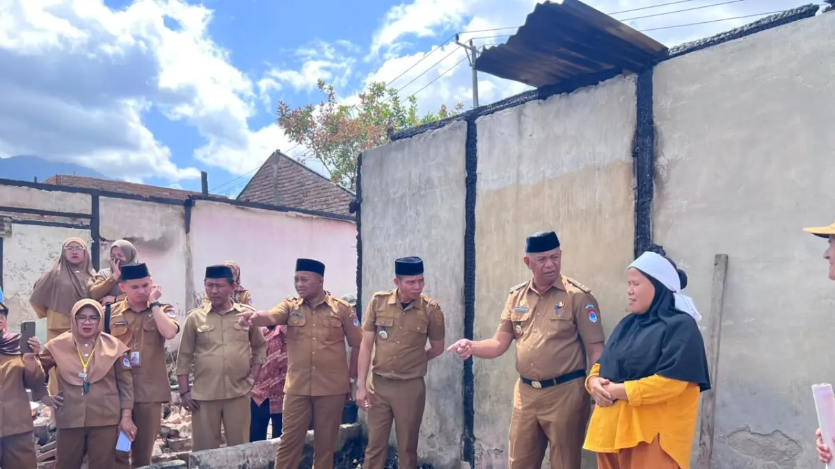Bupati Oskar Manoppo memastikan percepatan pembangunan rumah korban kebakaran di Bongkudai dengan dukungan APBD dan CSR Bank SulutGo.