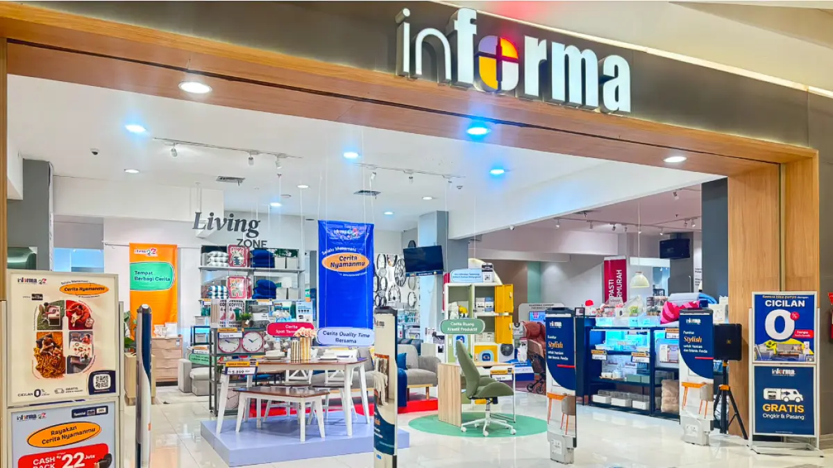 INFORMA merayakan ulang tahun ke-22 dengan menghadirkan promo anniversary, koleksi furnitur multifungsi, produk lokal, dan solusi hunian ramah lingkungan bagi keluarga Indonesia.