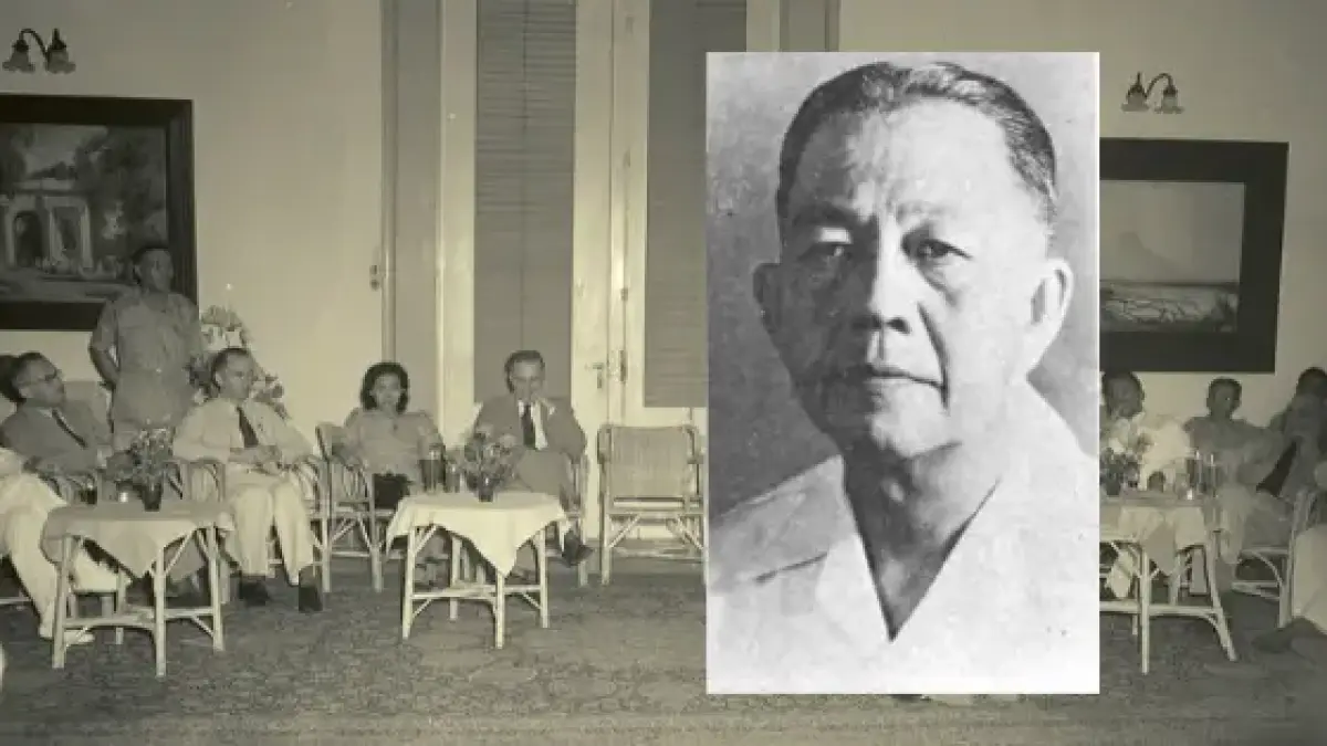 Potret Pahlawan Nasional asal Sulawesi Utara yang juga pernah menjabat Rektor Universitas Hasanuddin Makassar, Arnold Mononutu, dan salah satu pertemuan petinggi Negara Indonesia Timur dengan utusan NICA-Belanda pada Desember 1947. (Kolase Berbagai Sumber)