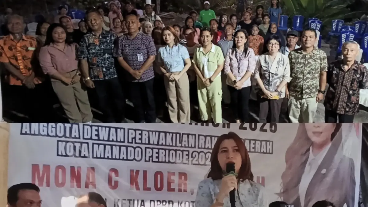 KELUHKAN: Masyarakat di Lingkungan 3 Kelurahan Sumompo usai menyampaikan aspirasi kepada Wakil Ketua DPRD Manado, Mona Kloer, Kamis (6/8)