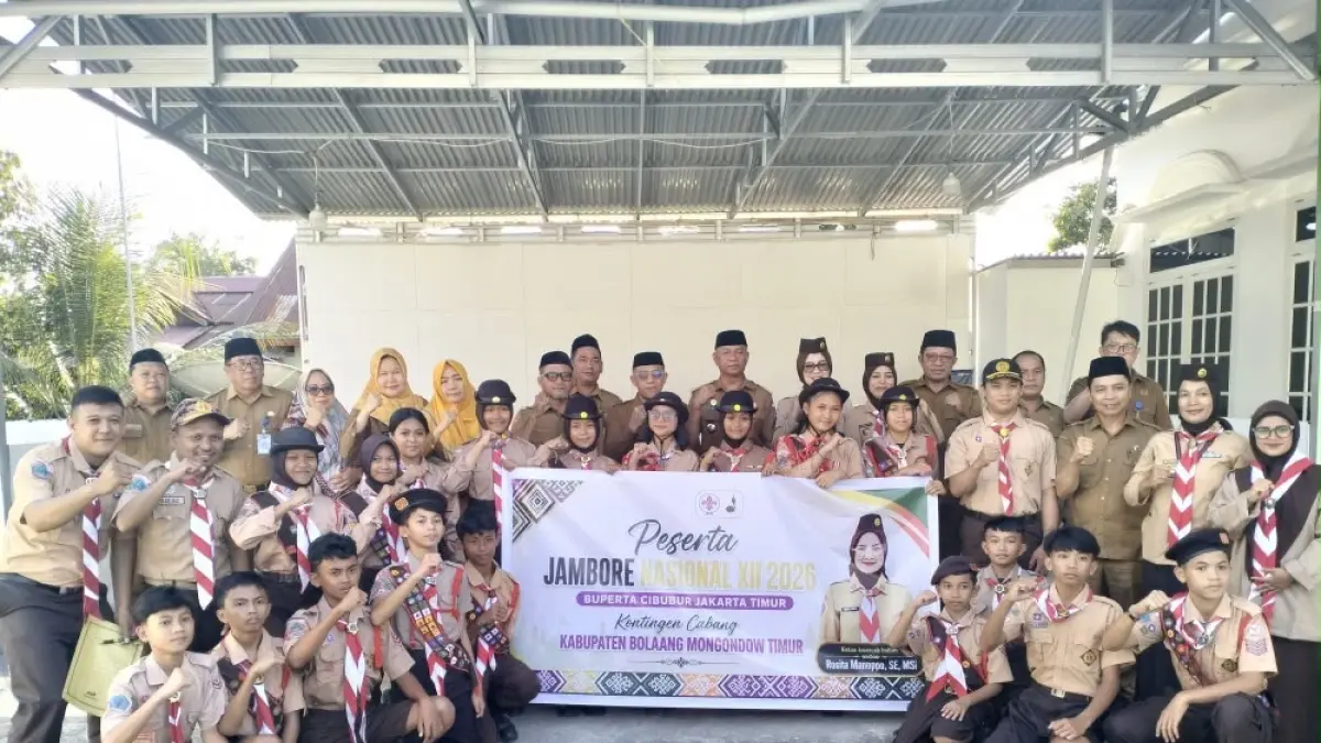 Kontingen Pramuka Boltim menuju Jambore Nasional XII di Cibubur