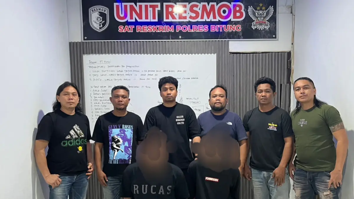 Dua terduga pelaku diamankan URC Resmob Polres Bitung.(Dok Istimewa)