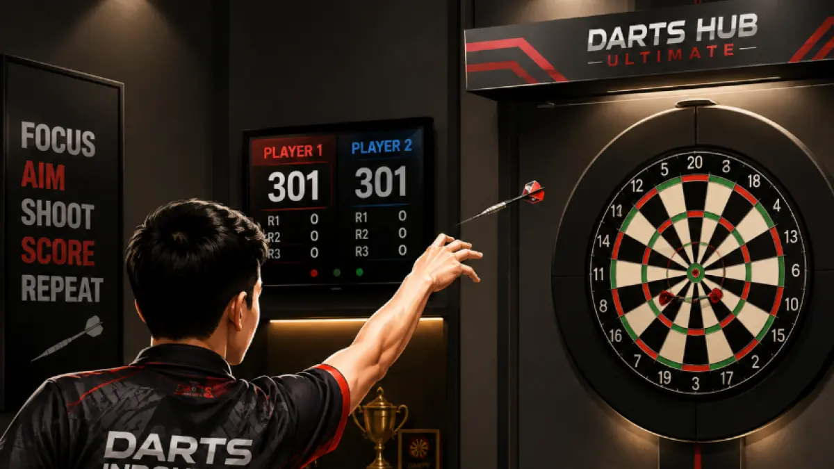 Ilustrasi pertandingan darts