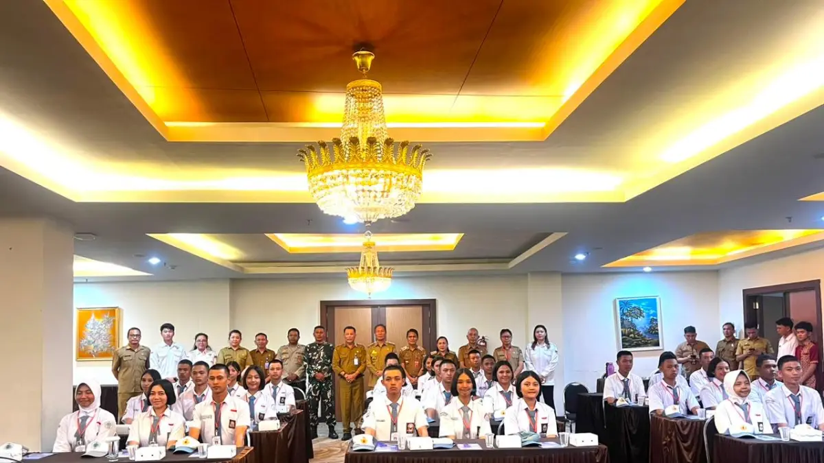 MULAI DIBINA: Bupati Minahasa Selatan Franky Donny Wongkar, membuka pemusatan pendidikan dan pelatihan Calon Paskibraka Kabupaten Minahasa Selatan Tahun 2026 di Hotel Sutan Raja Amurang, Selasa (11/8).