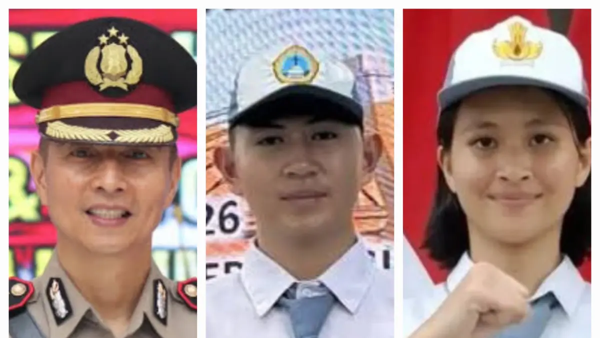 Kombes Pol Jerrold Kumontoy, Gabriel Kamasi, dan Faith Maengkom.
