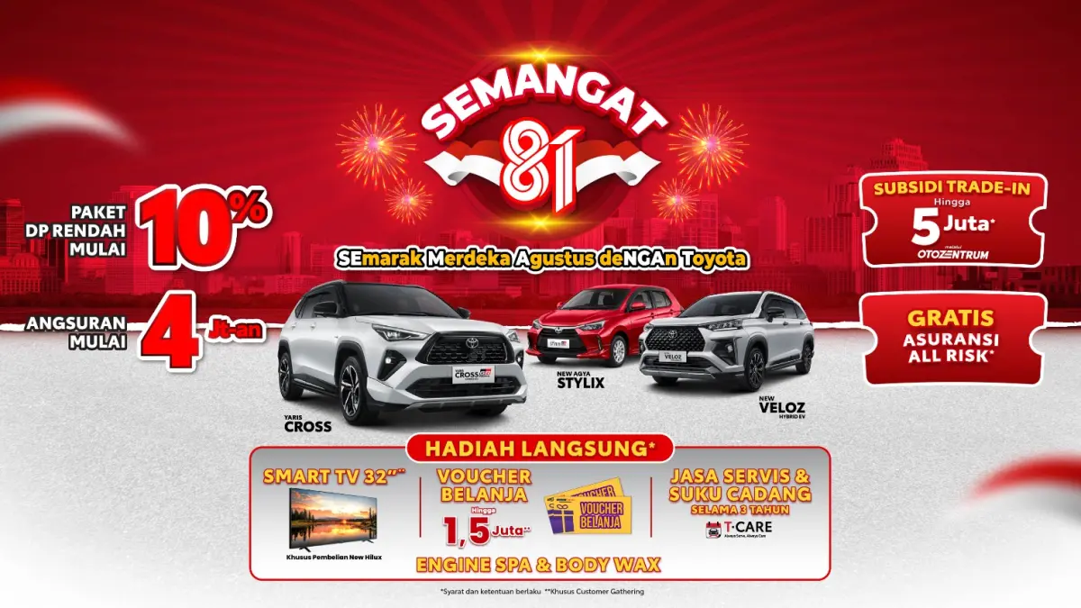 Sambut HUT ke-81 RI, Hasjrat Toyota Gelar Promo `SEMANGAT 81` di Seluruh Cabang Sepanjang Agustus