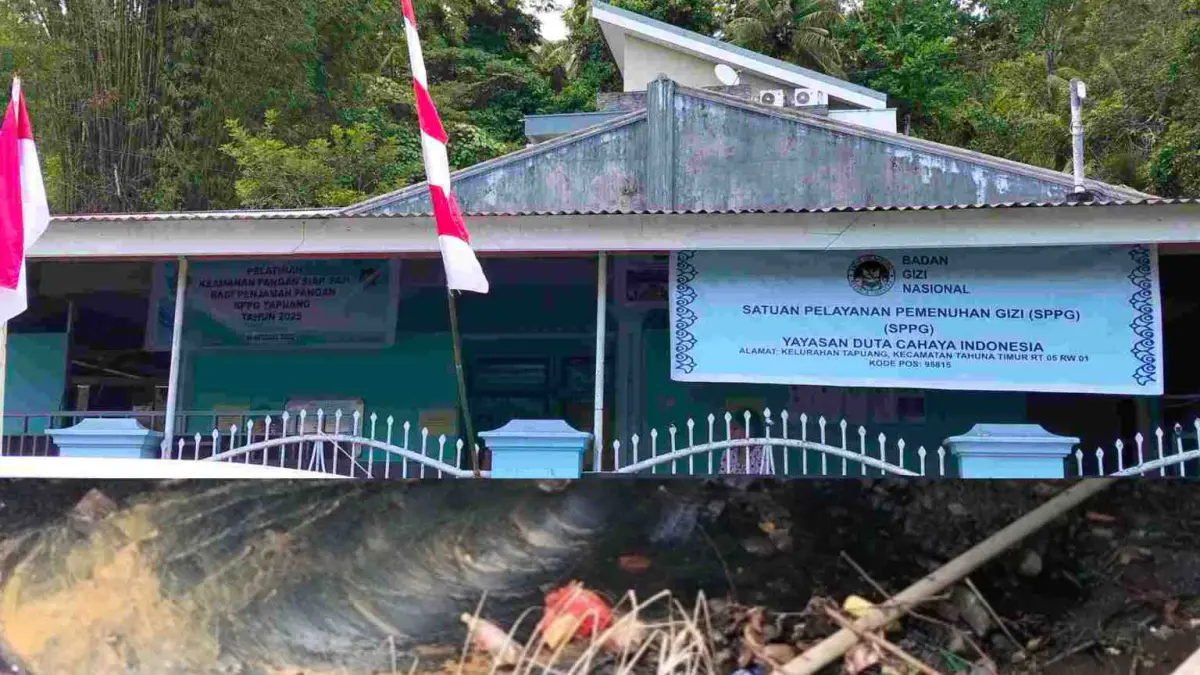Warga Keluhkan Limbah SPPG Kelurahan Tapuang, Kecamatan Tahuna Timur, Sangihe.