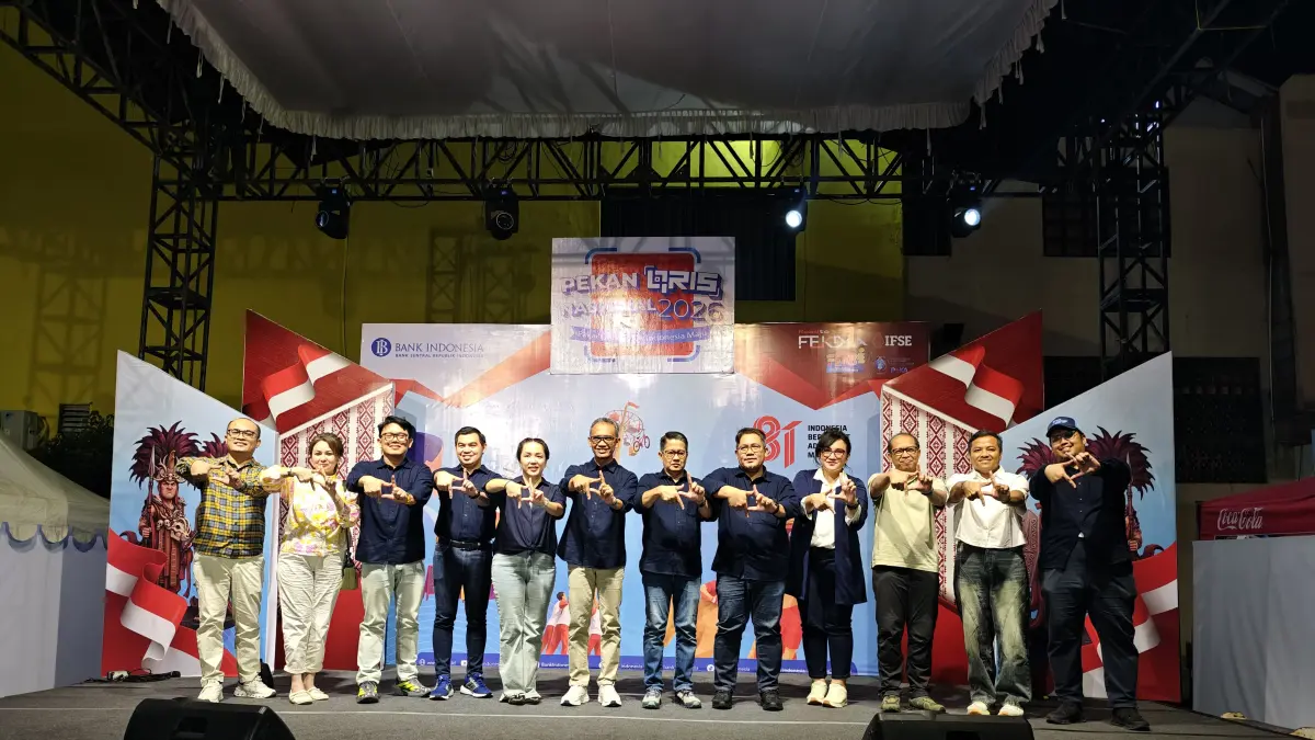 Kepala BI Sulut Joko Supratikto dan jajaran pada puncak Pekan QRIS Nasional (PQN) Sulawesi Utara 2026, Senin (17/8).