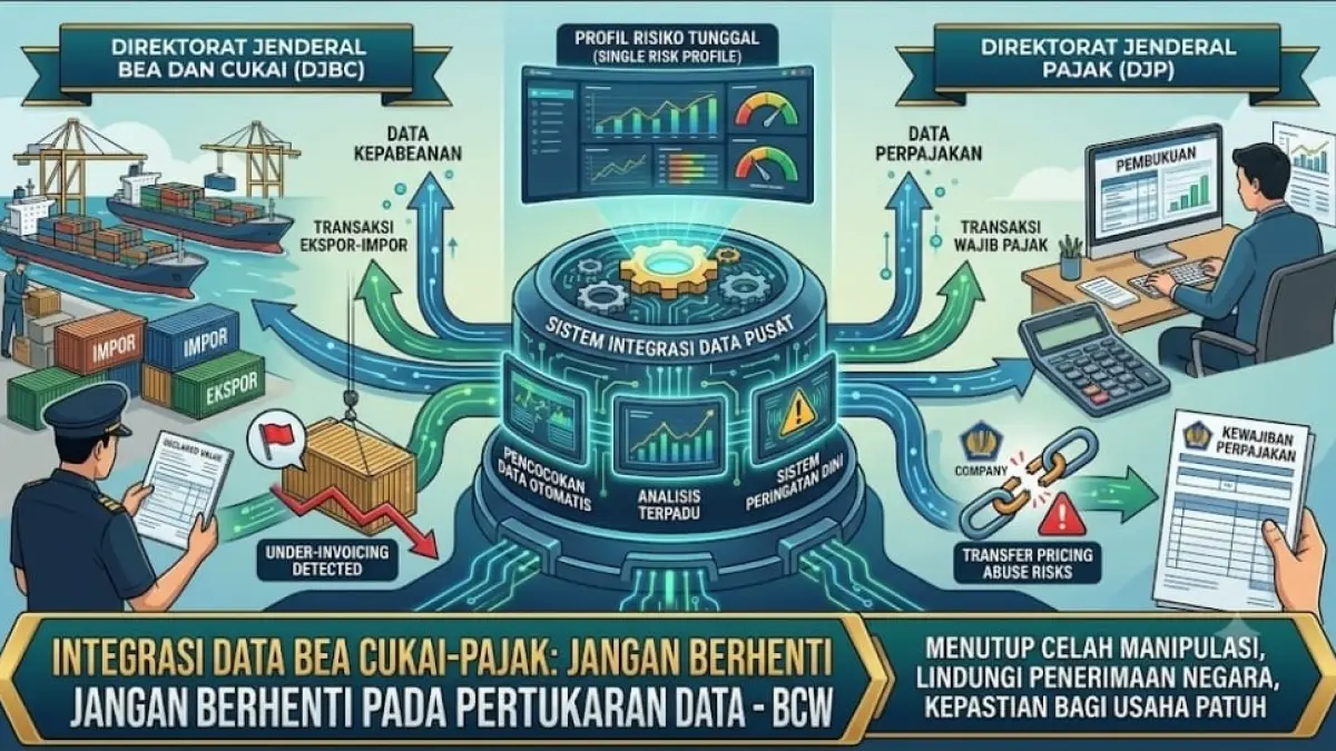 Integrasi data antara Direktorat Jenderal Bea dan Cukai (DJBC) dan Direktorat Jenderal Pajak (DJP)