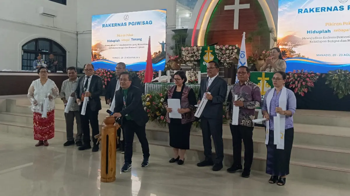 Pembukaan Rakernas PGIW/SAG tahun 2026 yang berlangsung di GMIM Kinamang Kaiwatu Kairagi Dua