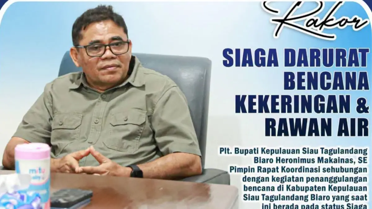 Pemkab Sitaro Gelar Rakor Penangulangan Bencana di ruangan Wakil Bupati.