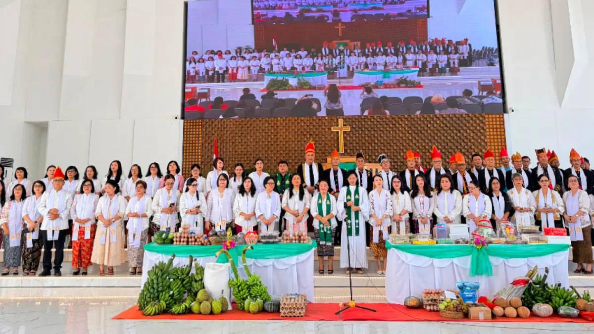 Sukacita di ibadah pengucapan syukur jemaat GMIM Bukit Moria Rike tahun 2026