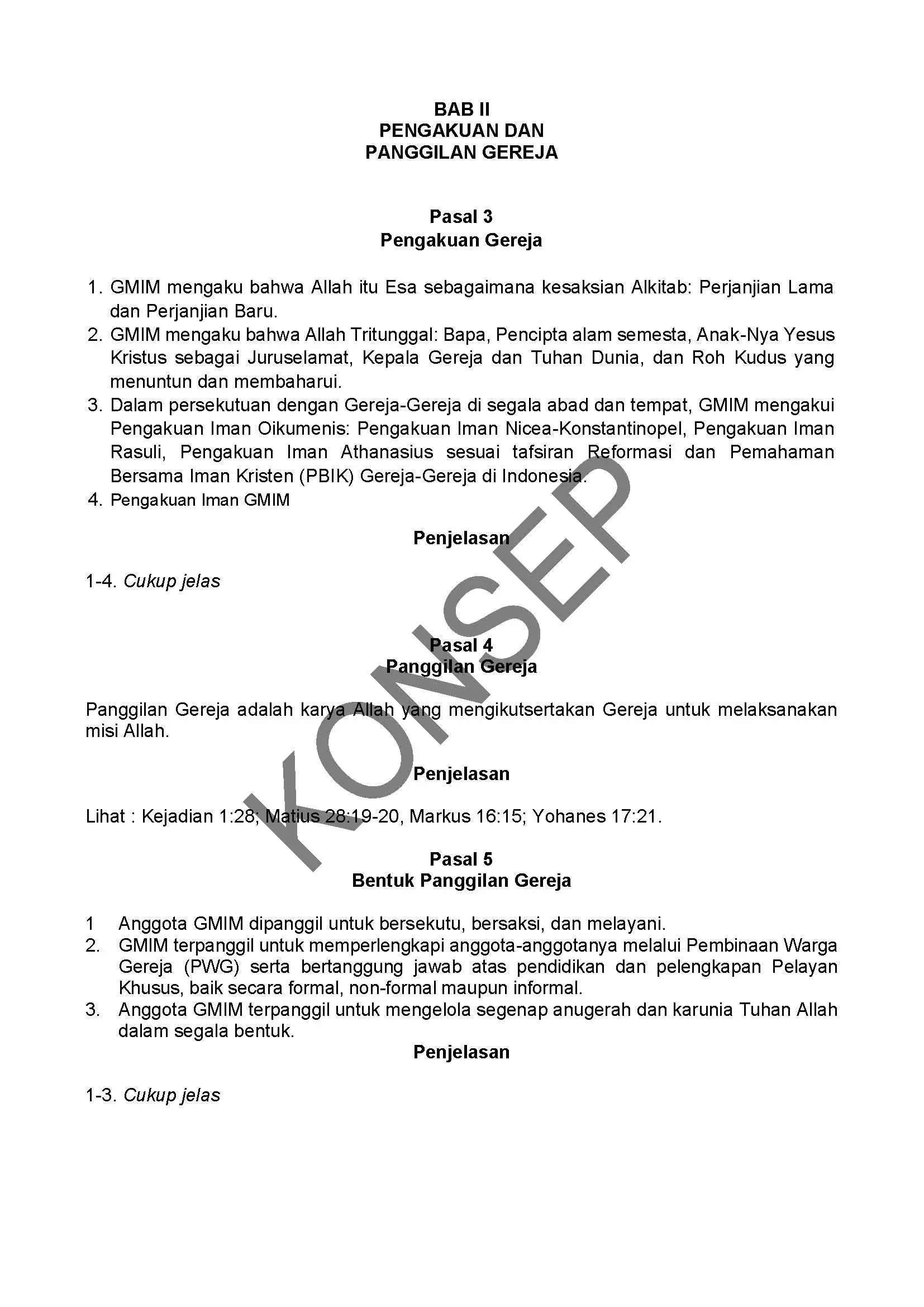 Konsep Revisi Tata Gereja Tahun 2026